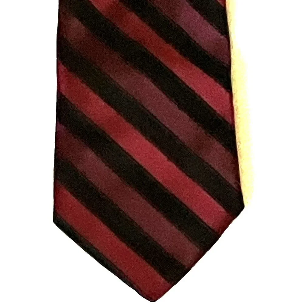 Ferrell Reed City of London Tie Vtg Repp Stripe Iridescent Silk Preppy